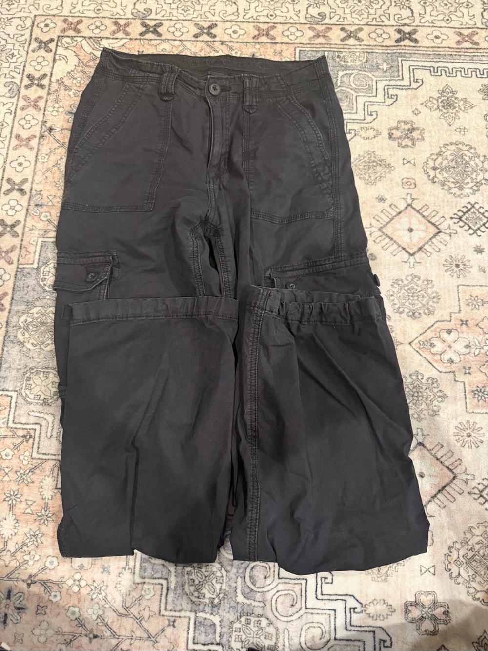 American Eagle Outfitters Black Stretch Cargo Pants
